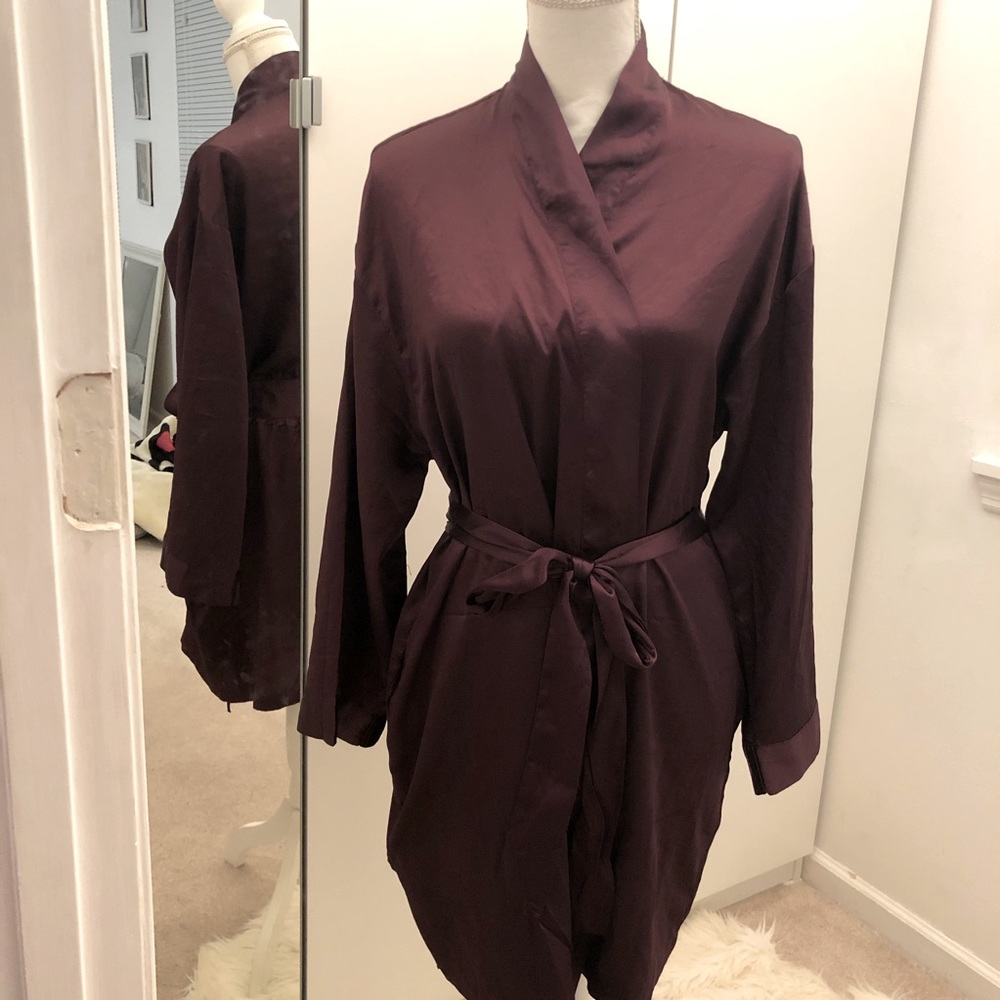Victoria’s Secret purple satin robe
